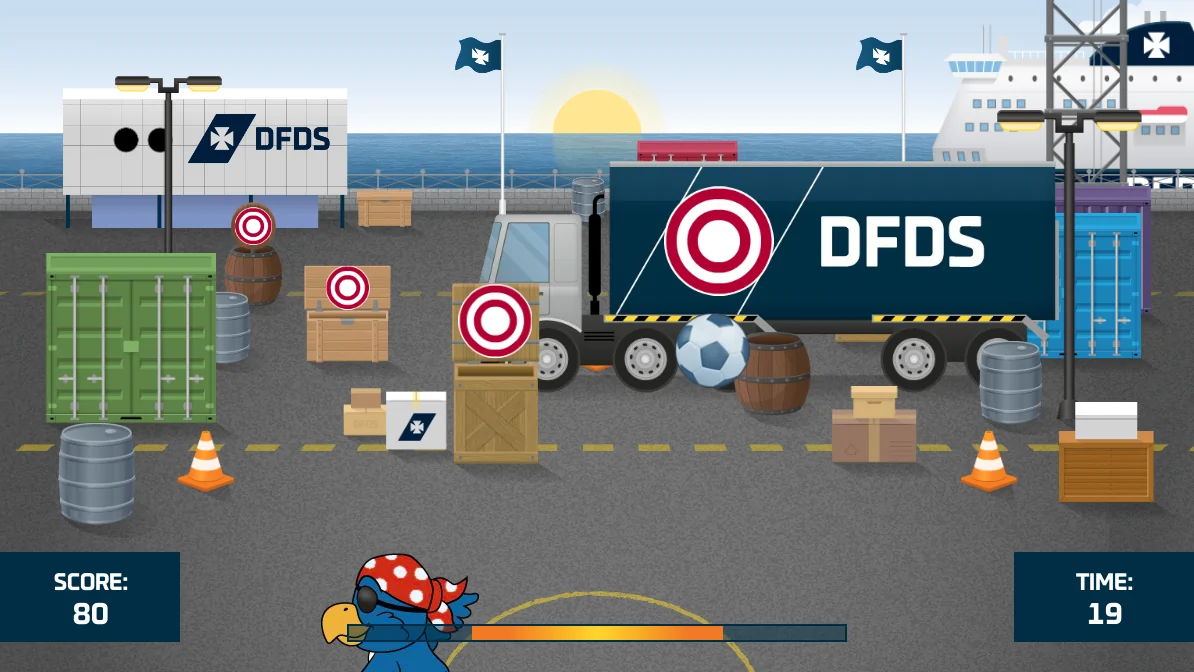 DFDS Branded Football Game Screenshot 2