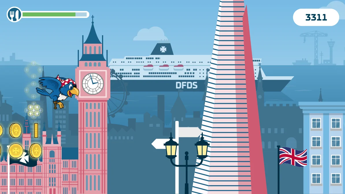 DFDS Travel-Themed Branded Game London Screenshot