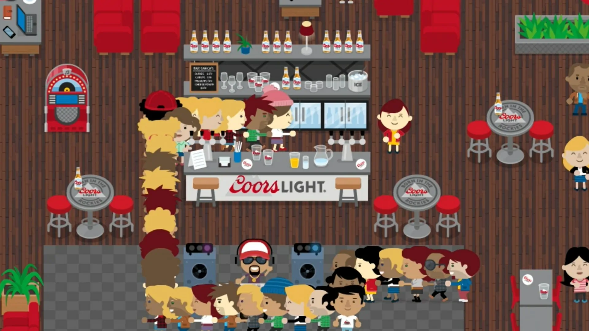 Coors Light Branded Game Food & Drink Industry