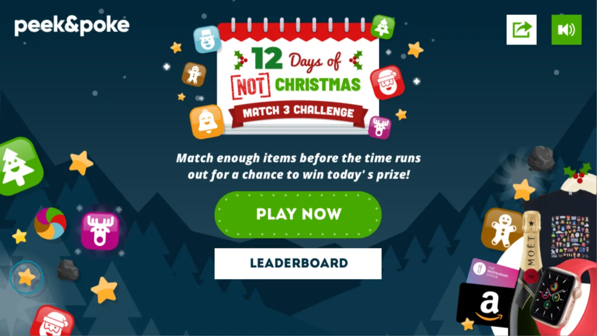 12 Days of NOT Christmas Branded Game Menu Screen