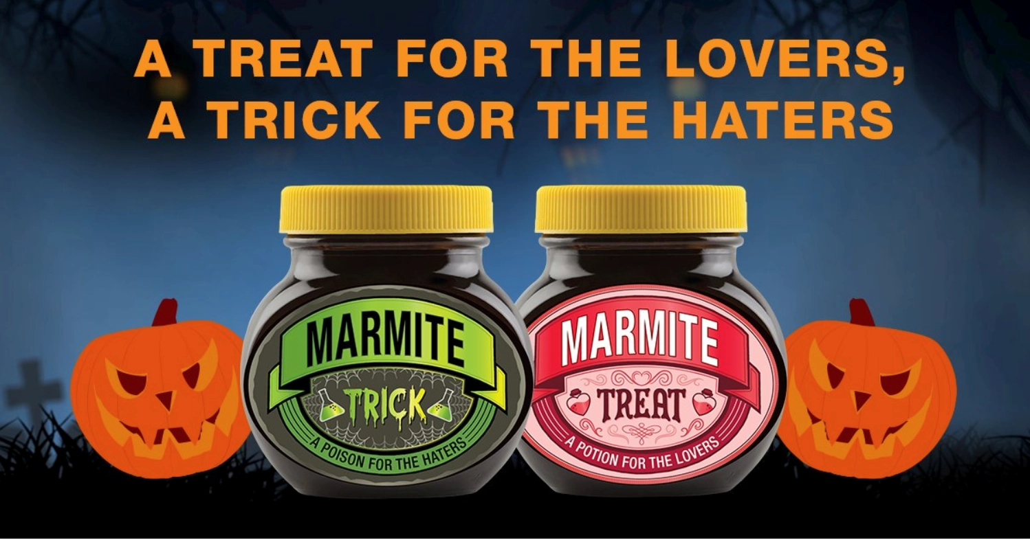 Marmite Halloween product packaging example