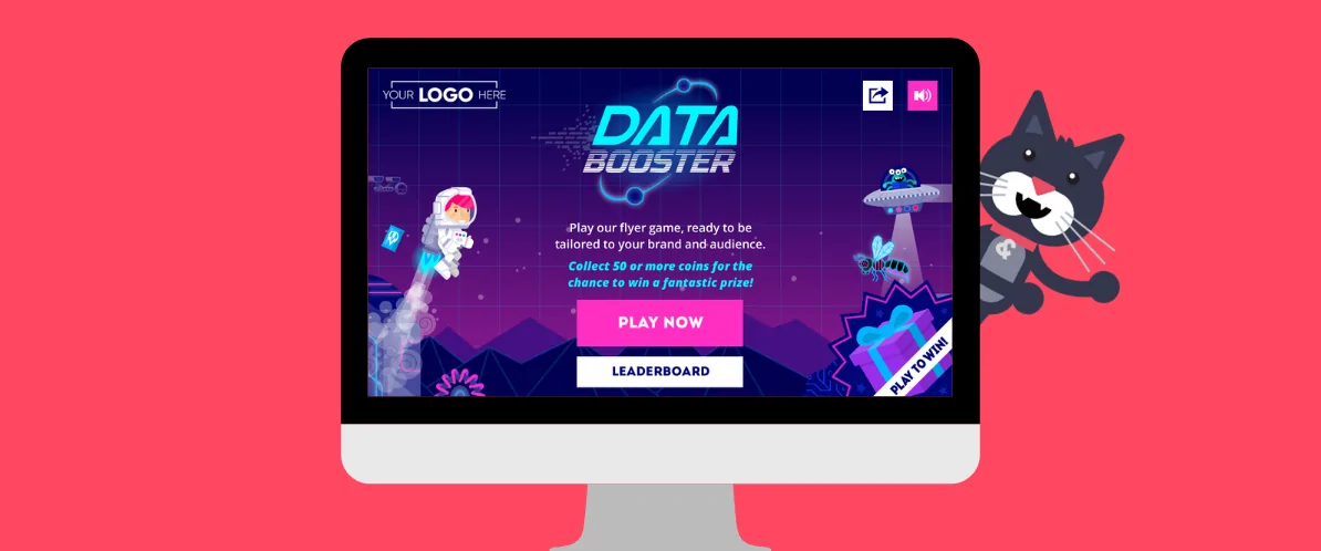 Data Booster branded game for tech and software companies