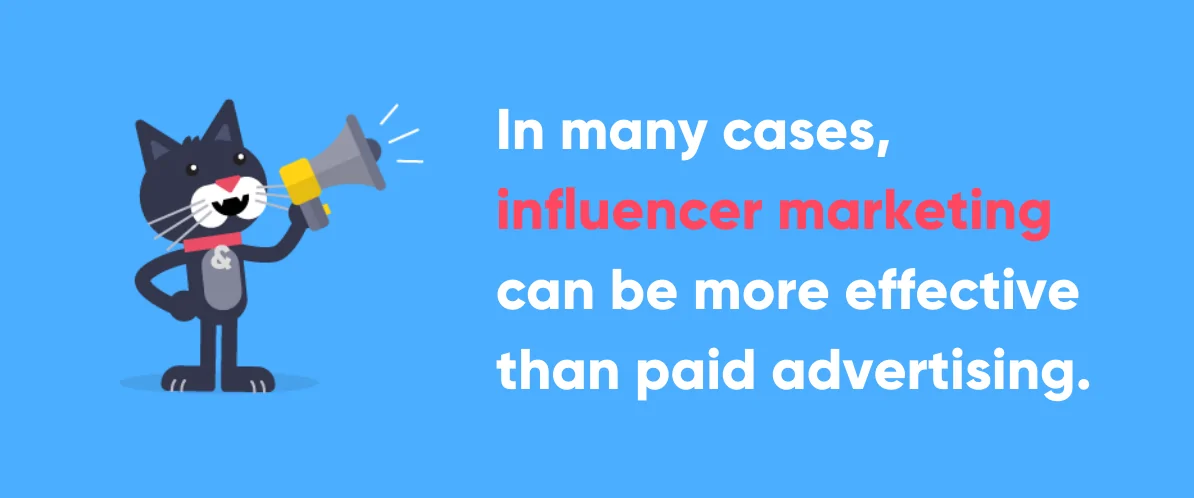 Text image showing influencer marketing as a bar promotion strategy