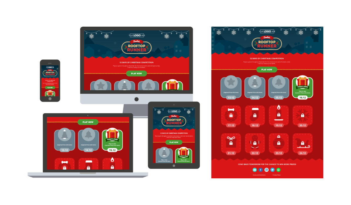 Example of Digital Advent Calendar and Game to Use on Social Media