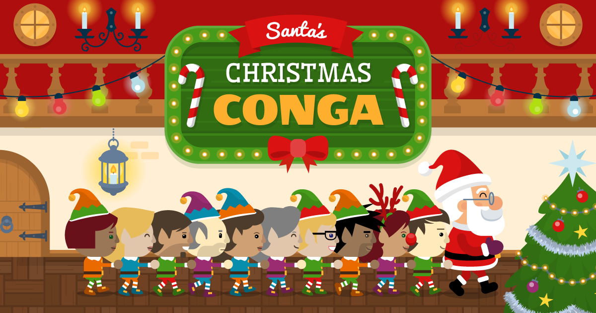 Santa's Christmas Conga Game Feature
