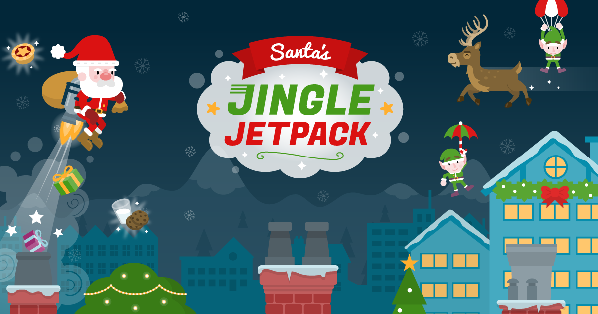 Jingle Jetpack Branded Christmas Game Feature