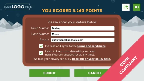 Hoppy Christmas Game Submit Score