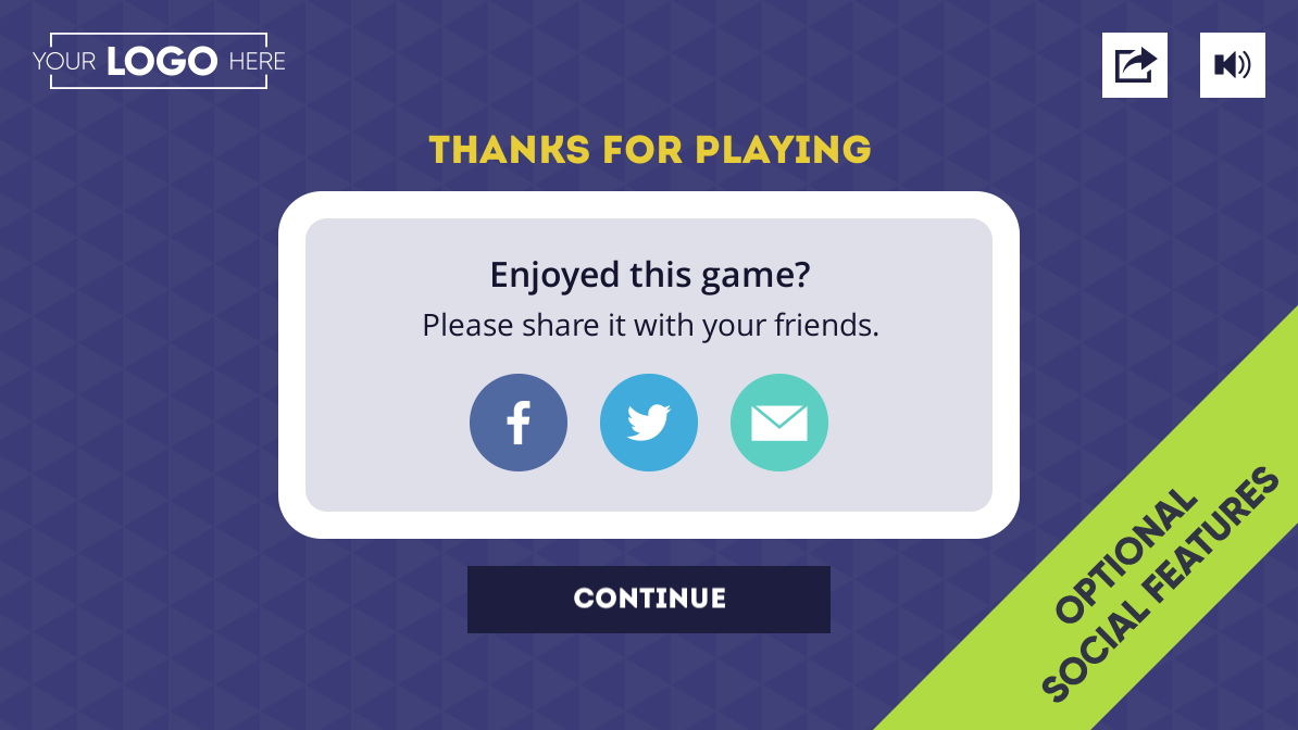 Branded Match-3 Game Social Share