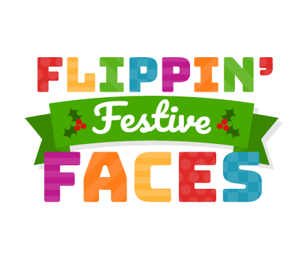 Flippin' Festive Faces Game Logo
