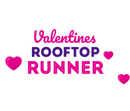 Valentine's Rooftop Runner Game Logo