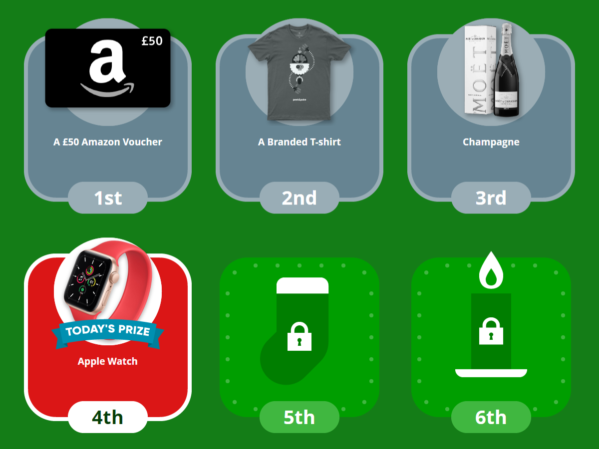 Santa's Football Runner Digital Advent Calendar Prize Doors