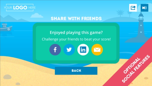 Seaside Sprint Branded Game Social Share