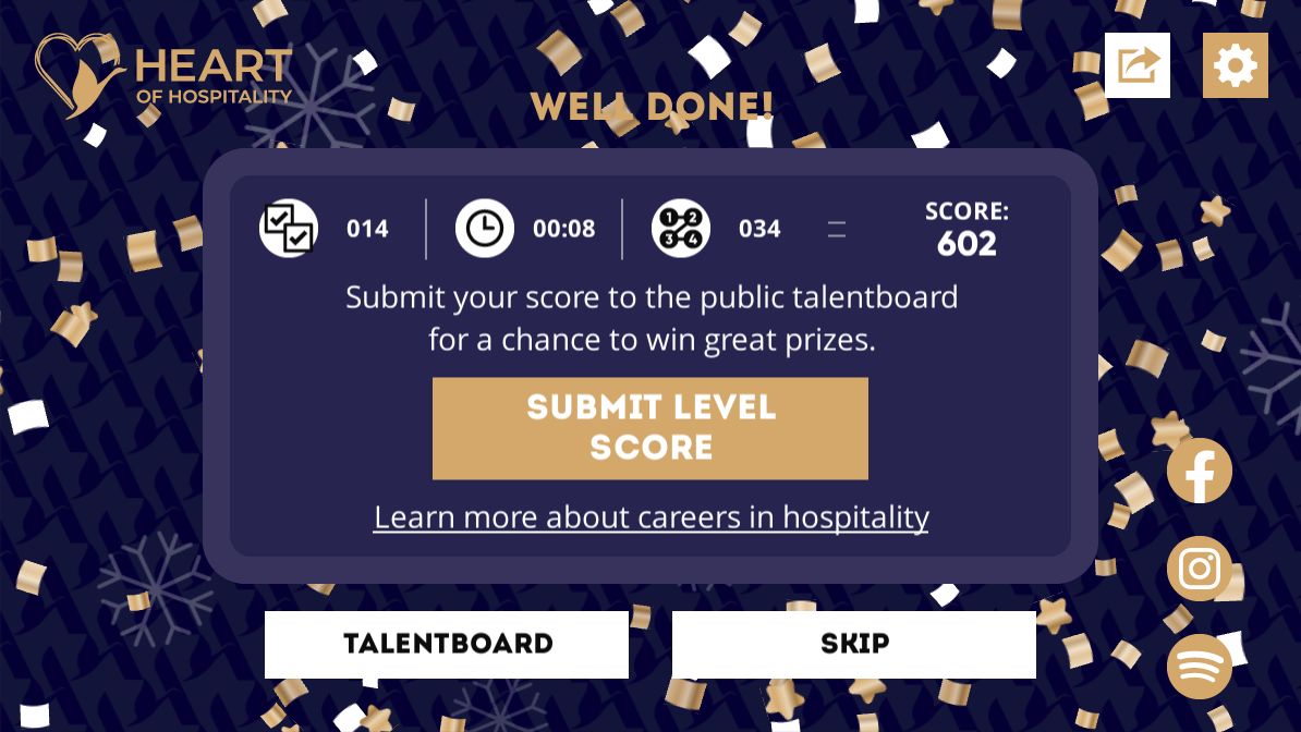 Accor Employee Engagement Game Submit Score