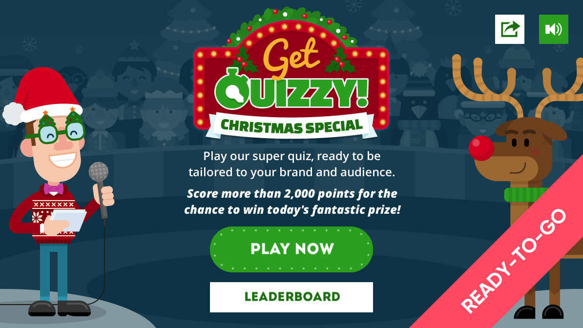 Online Christmas Quiz Game Menu