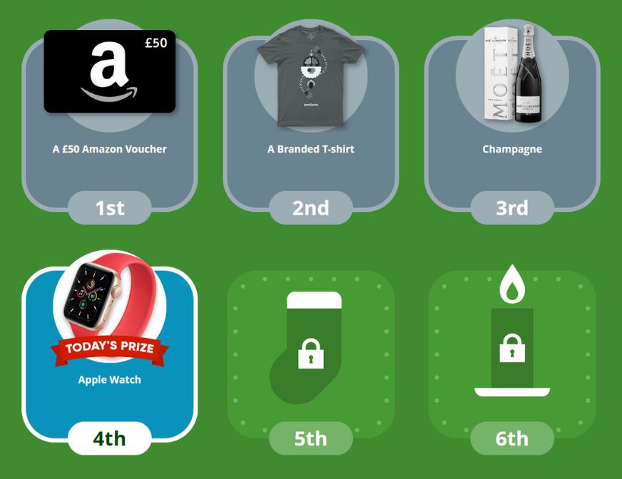 Digital Advent Calendar Consumer Product Prizes