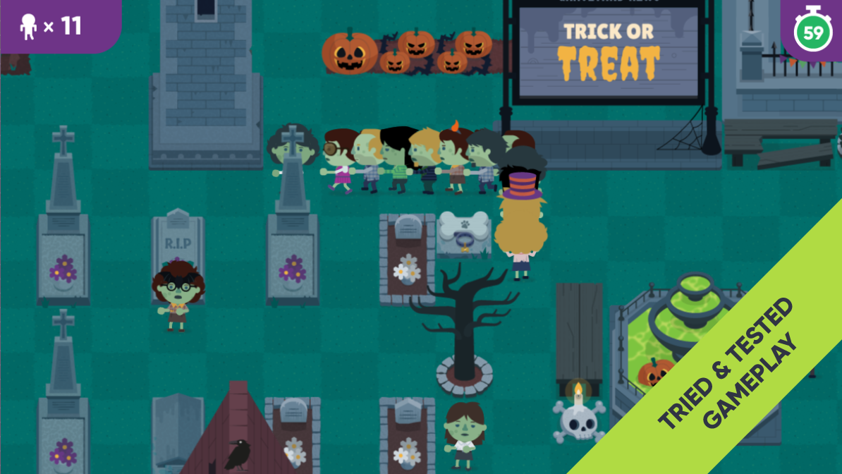 Groovy Graveyard Halloween themed Conga gameplay