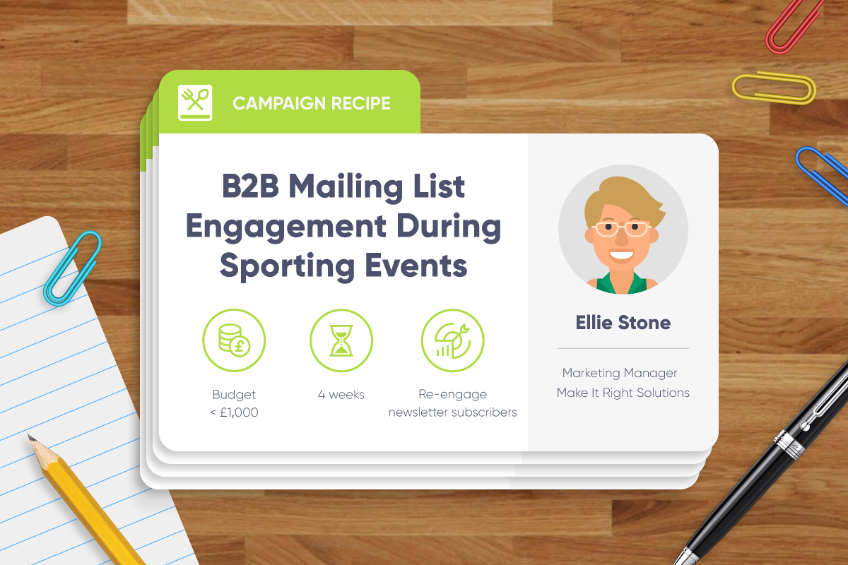 B2B Mailing List Engagement Sporting Events Campaign Recipe Feature