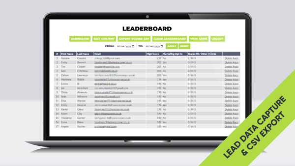 Santa Goes Skiing Game – Leaderboard