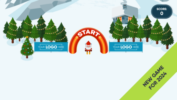 Skiing-Themed Branded Game – Start of Gameplay