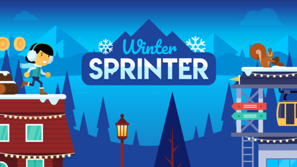 Winter Sprinter, a winter themed running game from Peek & Poke