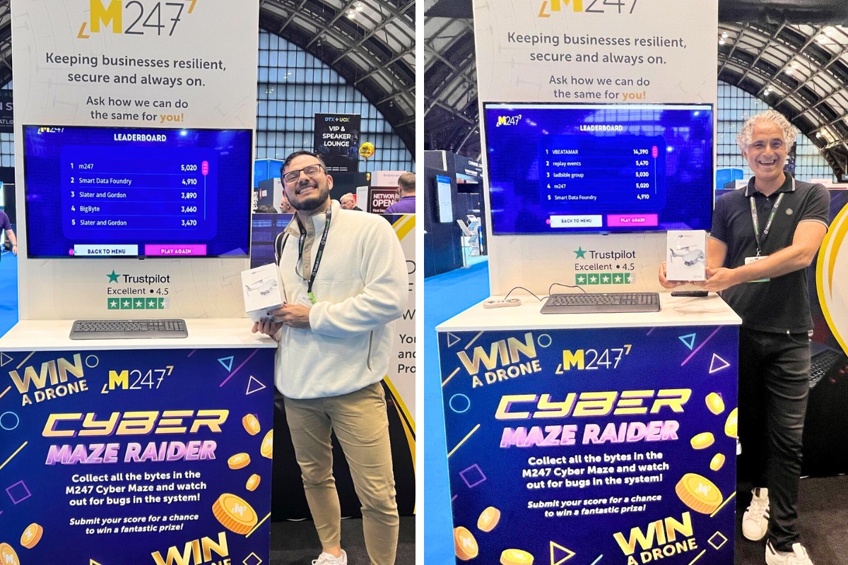 M247 Tech-Themed Game Prize Winners at B2B Event