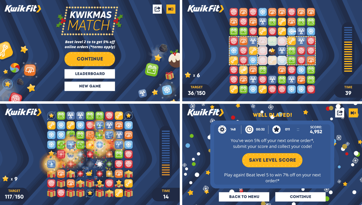 Kwik Fit Christmas Marketing Campaign Screenshots