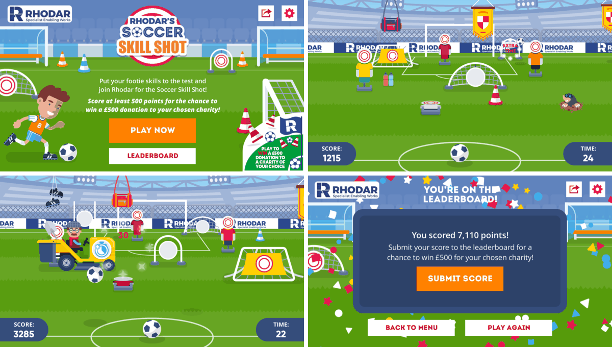 Festive Marketing Idea – Rhodar Charitable Campaign Screenshots