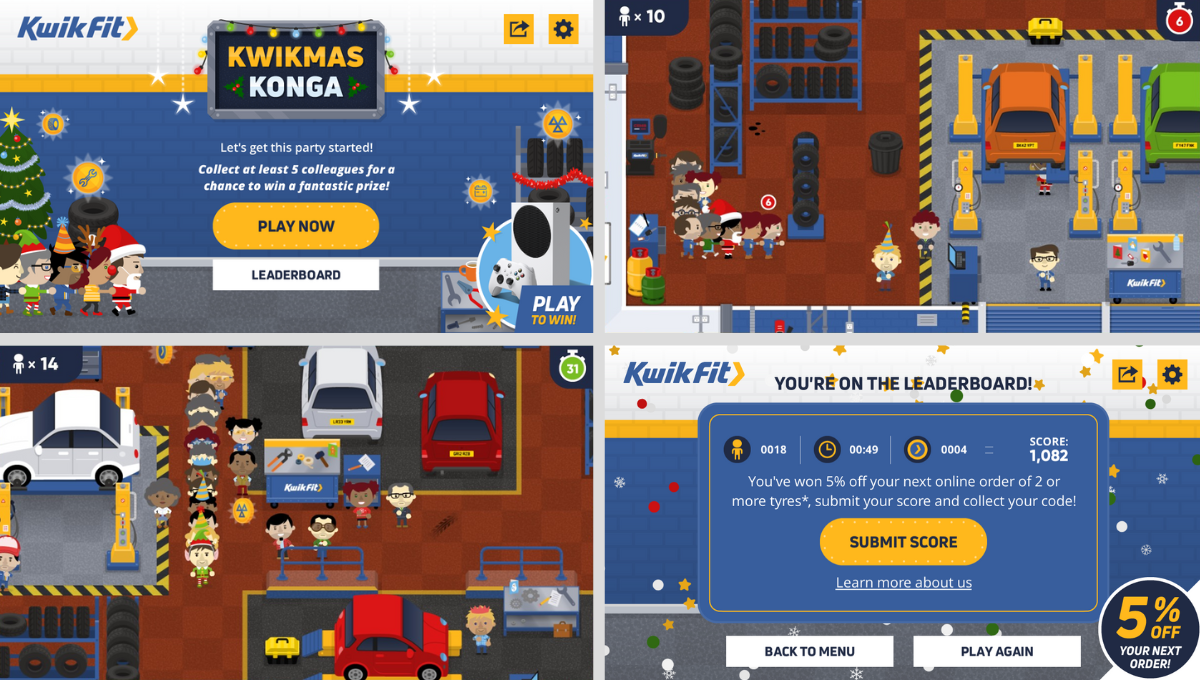 Kwik Fit Branded Christmas Game Screenshots