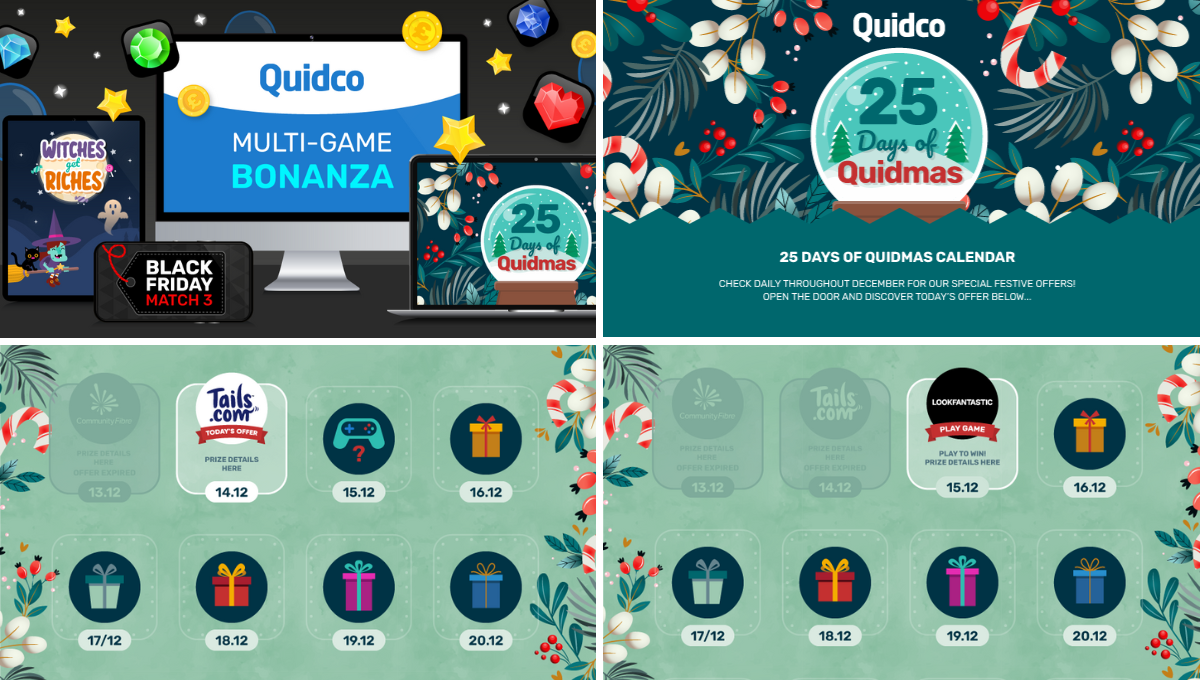 Holiday Marketing Idea – Quidco Digital Calendar Campaign Screenshots