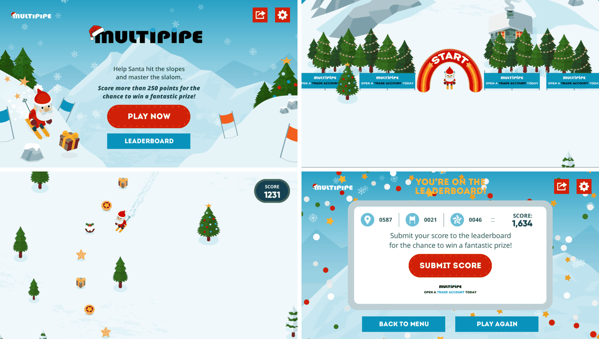 Multipipe B2B Holiday Campaign Screenshots