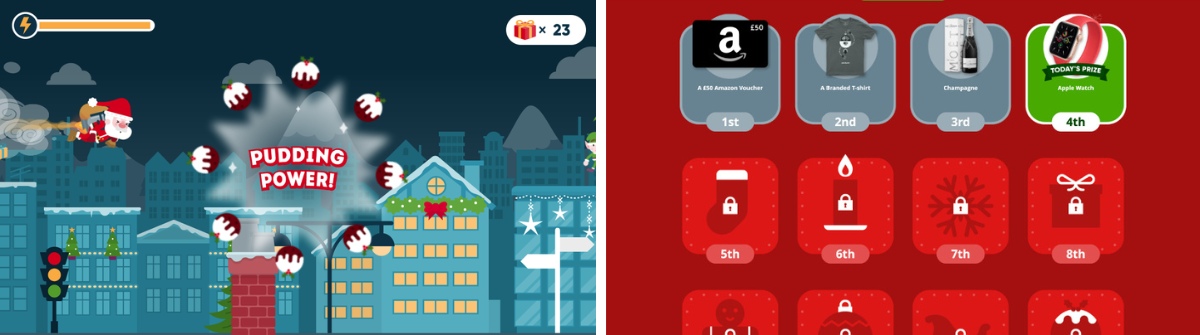 Jingle Jetpack Gameplay and Online Advent Calendar Doors