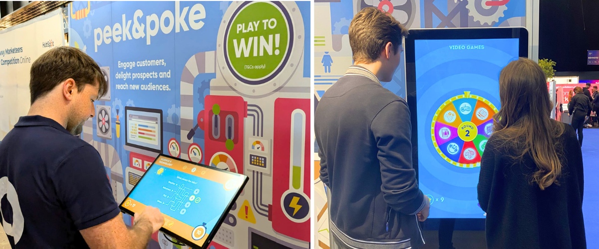 Digital Quiz Games on Trade Show Stand