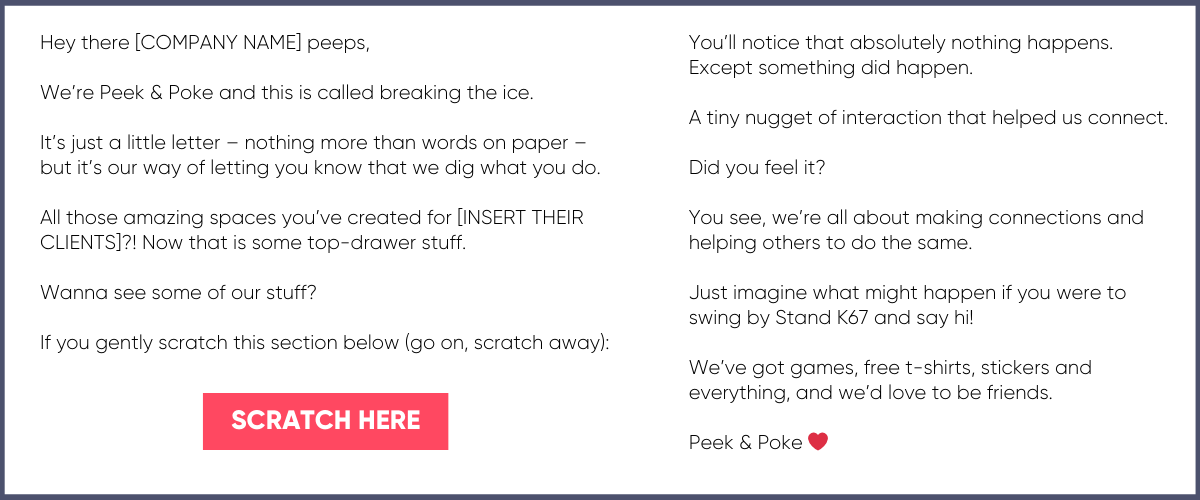 Example of Playful Letter to Engage Conference Attendees