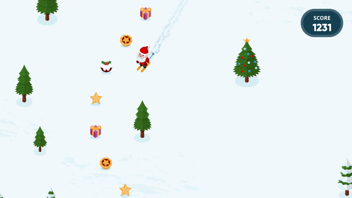 Multipipe Santa Goes Skiing Gameplay Collectibles