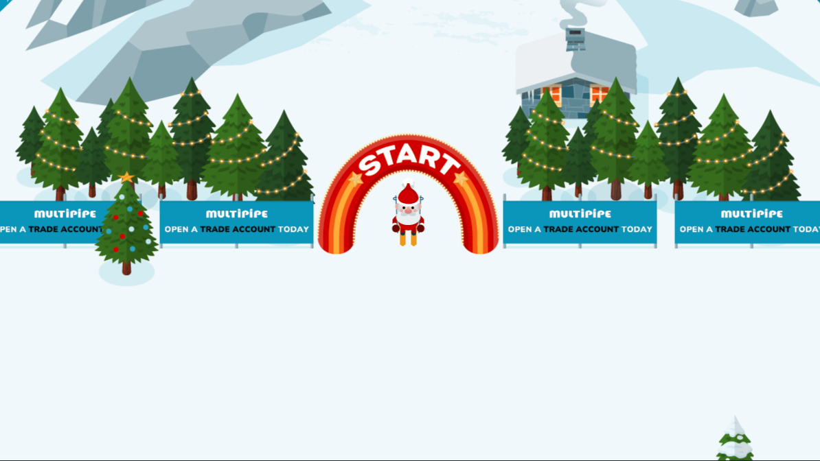 Multipipe Santa Goes Skiing Game Start