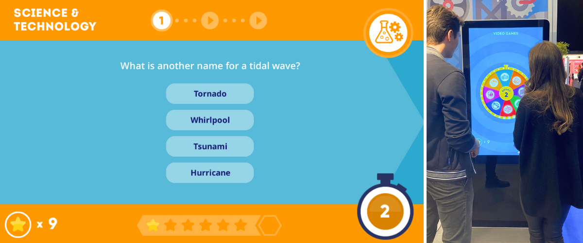 Example of Digital Quiz Engaging Visitors at Exhibition Stall