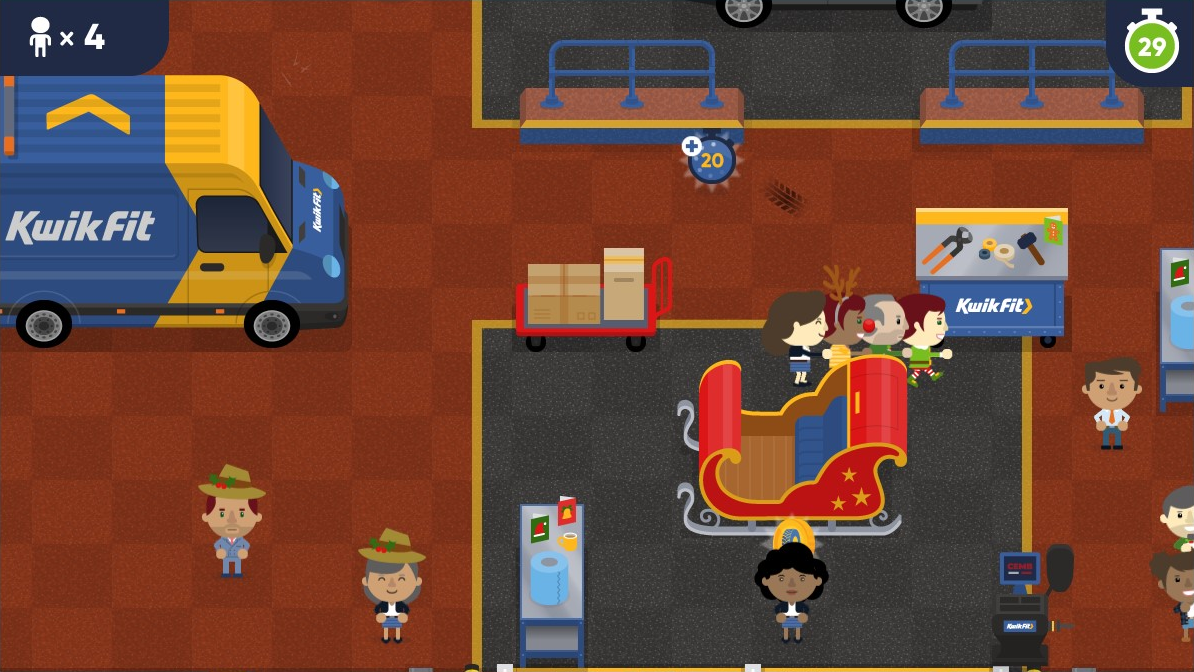 Kwik Fit Kwikmas Konga Gameplay Van