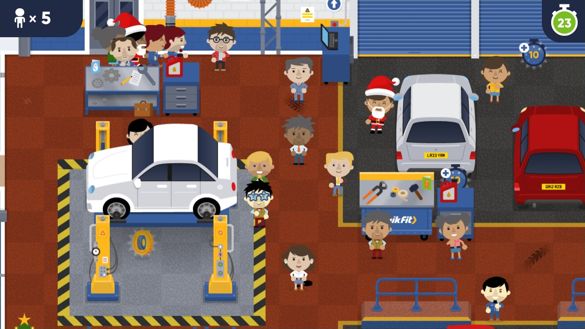 Kwik Fit Kwikmas Konga Gameplay Characters