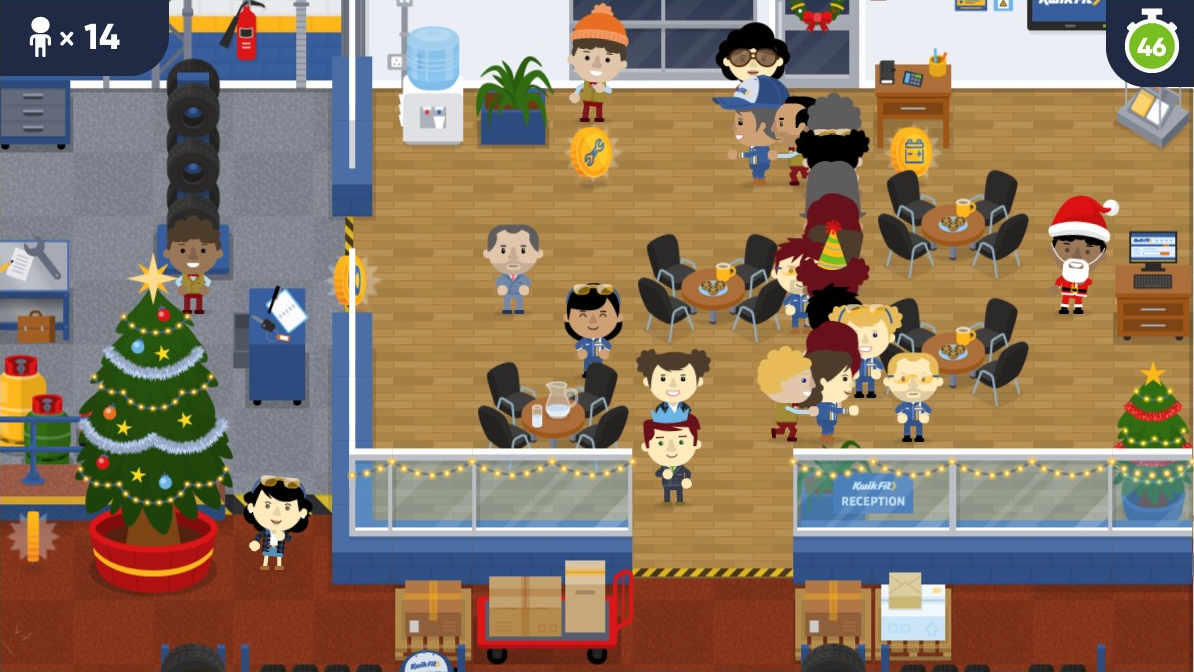 Kwik Fit Kwikmas Konga Gameplay Waiting Area