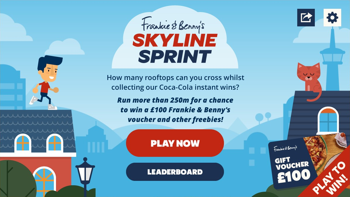 Frankie & Benny's Game Menu