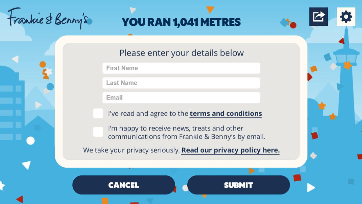 Frankie & Benny's Score Submission