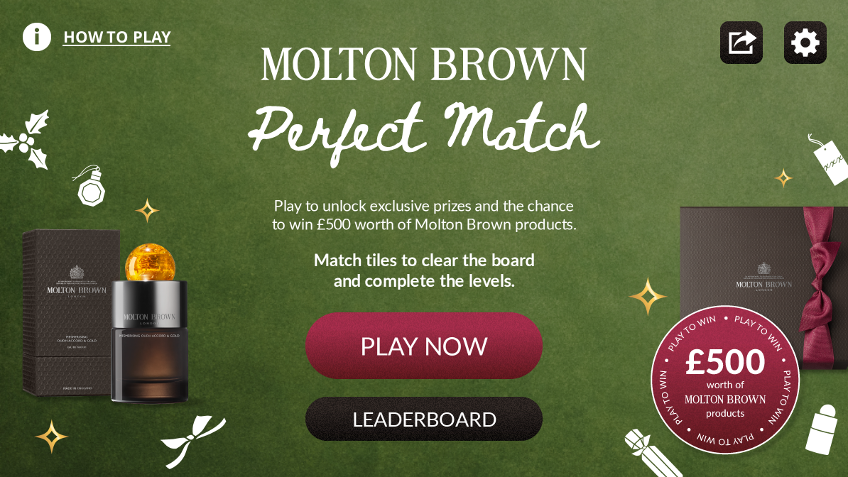 Molton Brown Retail Game Main Menu