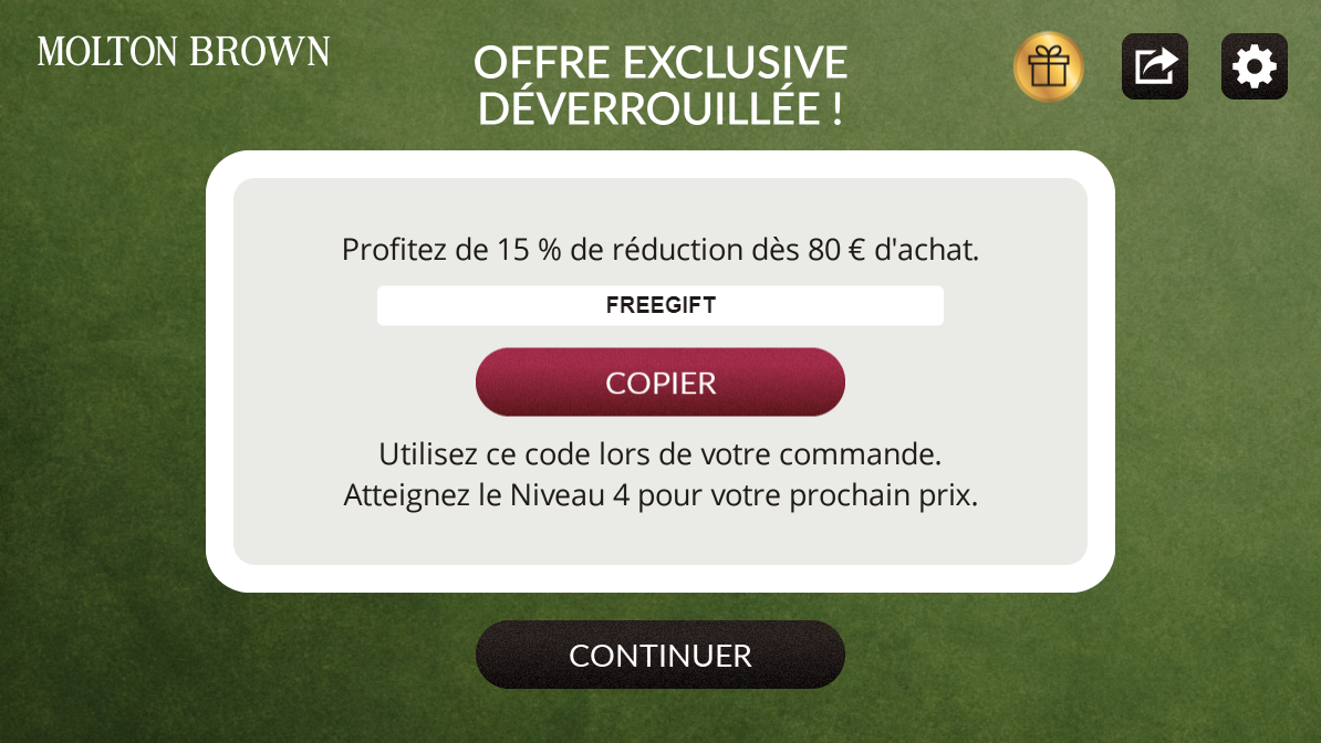 Molton Brown Branded Game Discount Code French