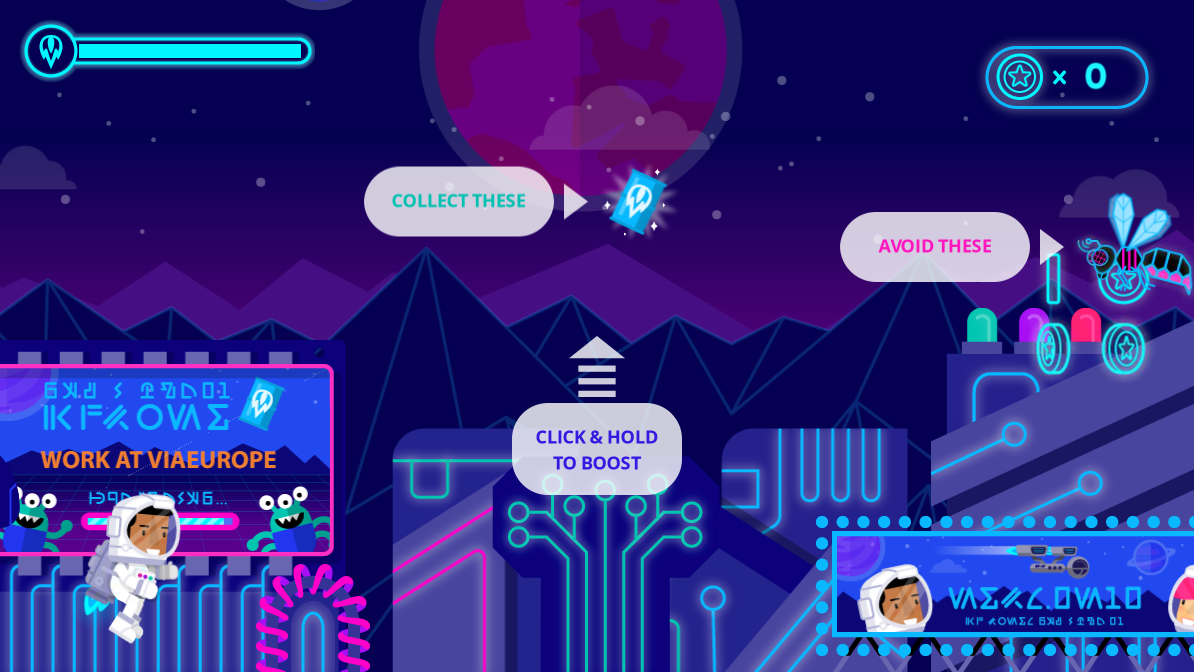 ViaEurope Data Booster Trade Show Game Start