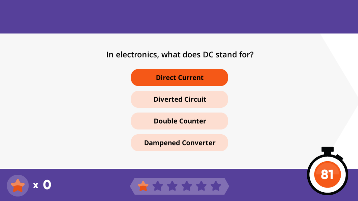 Mini Quiz Question Example