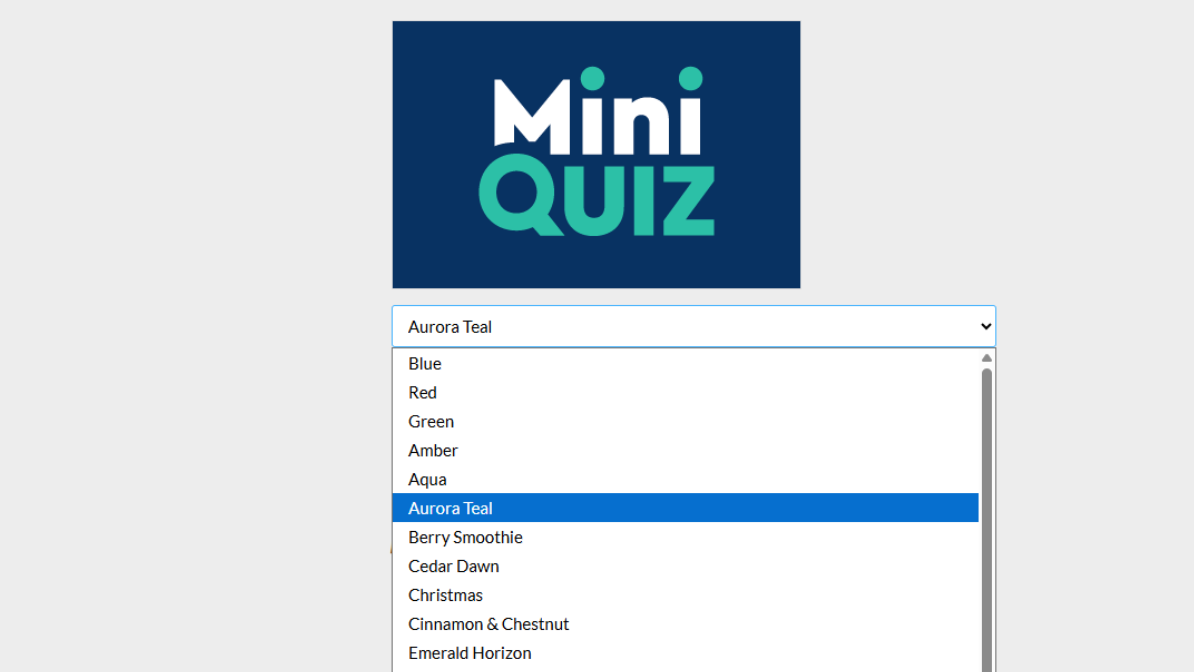 Choose A Mini Quiz Theme