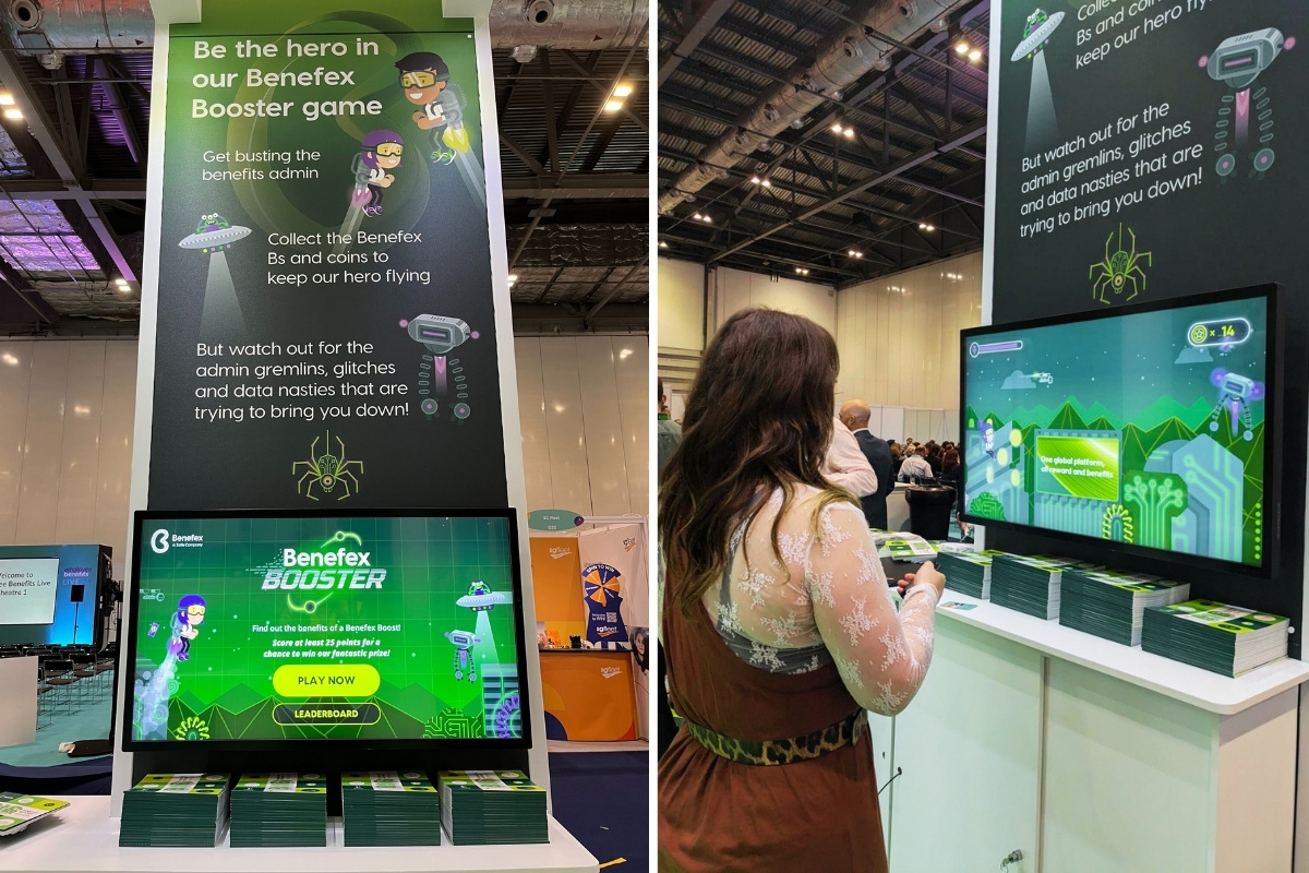 Benifex Booster Game at Event Stand