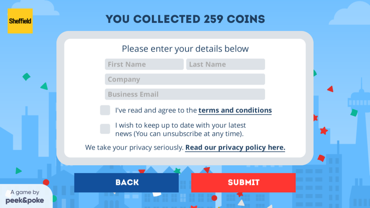 Marketing Sheffield Booster Game Score Submission