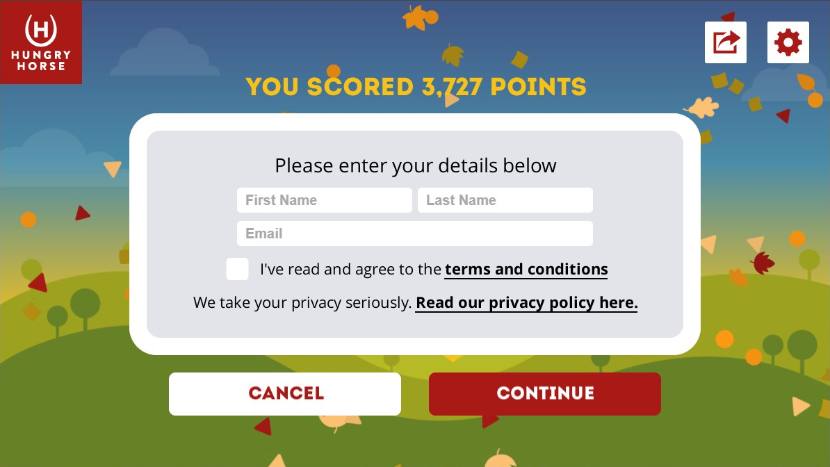 Hungry Horse Branded Game Submit Score