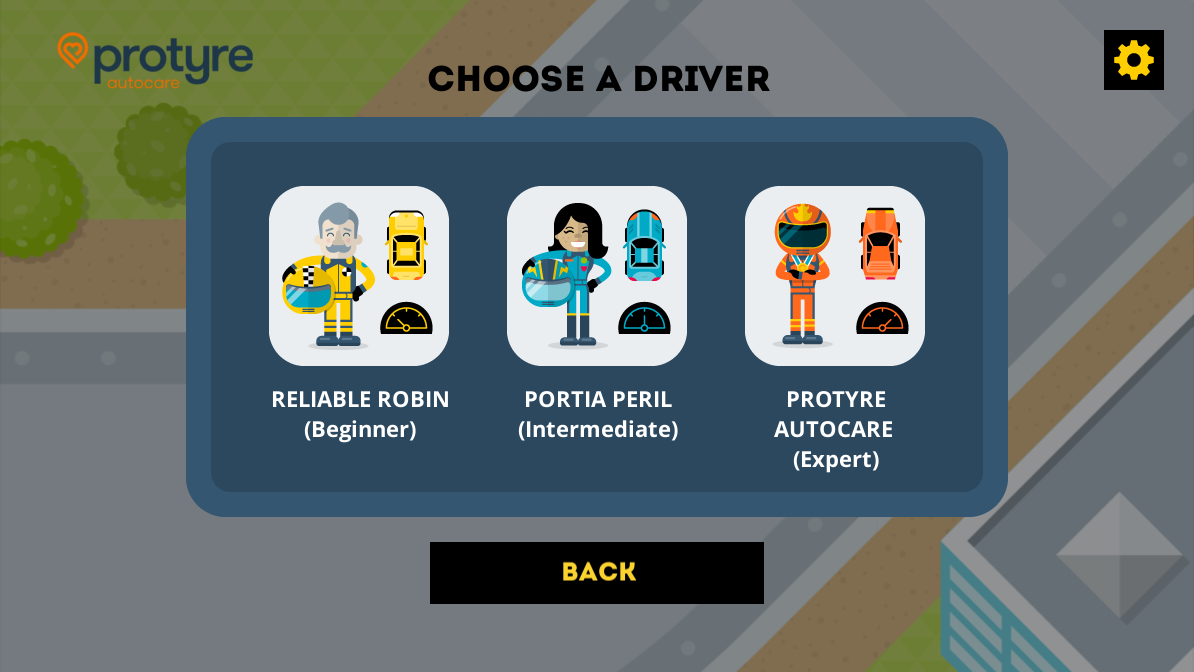 Protyre Great British Road Trip Game Character Select 2